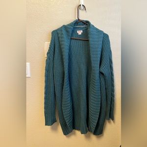 Oversized teal sweater